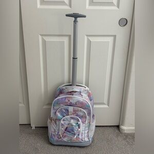 🩷 Pottery barn teen rolling backpack 💜